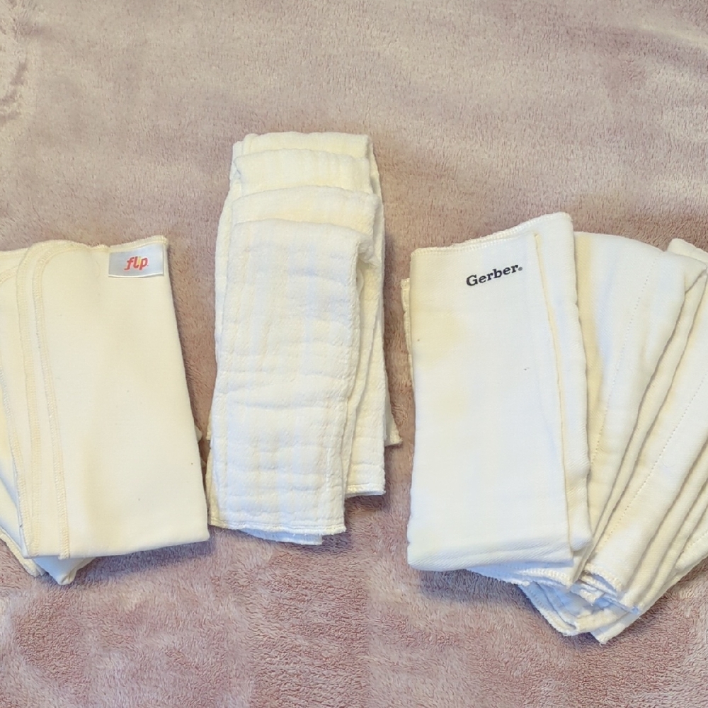 Organic Cotton Trifold Cloth Diaper Bundle